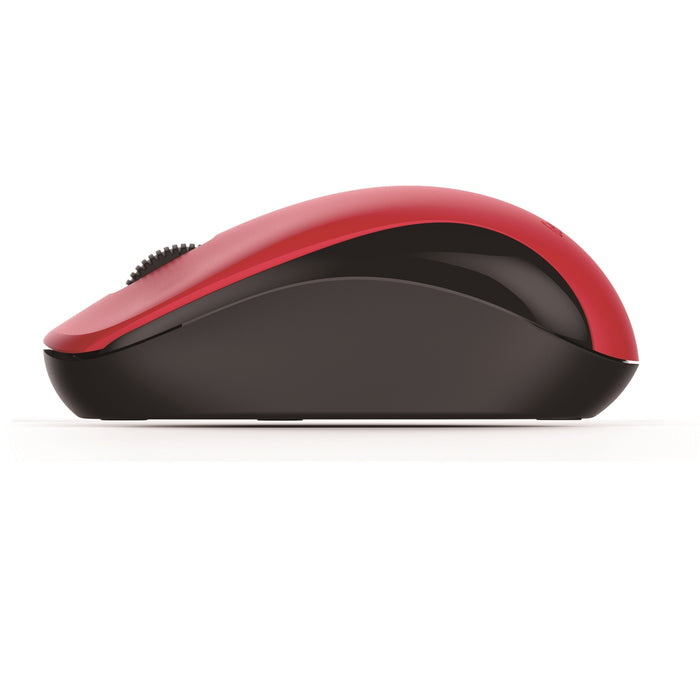 Genius NX-7000 Wireless Mouse, 2.4 GHz with USB Pico Receiver, Adjustable DPI levels up to 1200 DPI, 3 Button with Scroll Wheel, Ambidextrous Design, Red - IT Supplies Ltd