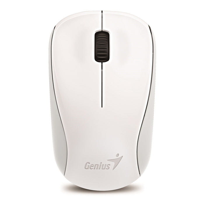 Genius NX-7000 Wireless Mouse, 2.4 GHz with USB Pico Receiver, Adjustable DPI levels up to 1200 DPI, 3 Button with Scroll Wheel, Ambidextrous Design, White - IT Supplies Ltd