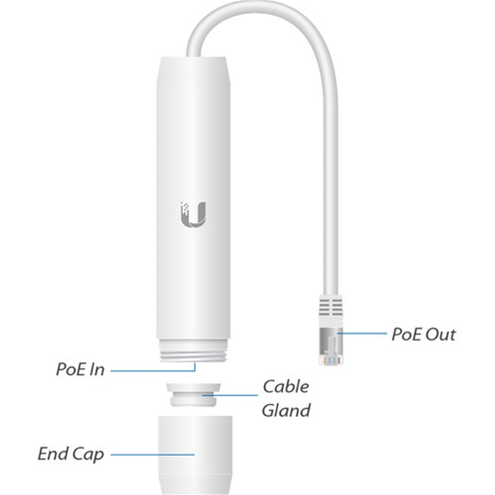 Ubiquiti INS-3AF-O-G Instant 802.3af Outdoor Gigabit PoE Converter - IT Supplies Ltd