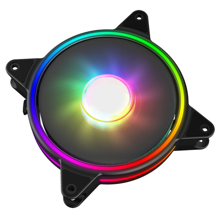 GameMax Razor Extreme 120mm 1200RPM PWM Addressable RGB LED Fan - IT Supplies Ltd