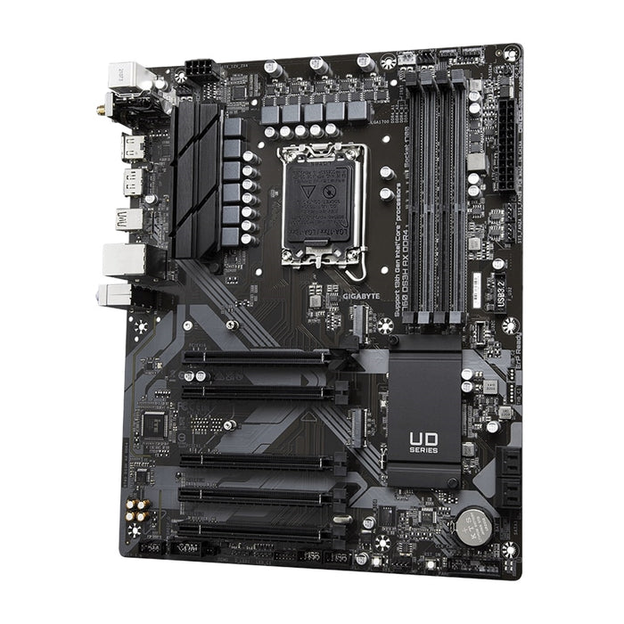 Gigabyte B760 DS3H AX Ultra Durable Intel 1700 Socket Motherboard, ATX, 4x DDR5 Slots, 2x M.2 Sockets, 2x USB-C Port, Fitted I/O Shield, GbE LAN, Wi-Fi 6E, 1x DisplayPort / 1x HDMI Port - IT Supplies Ltd