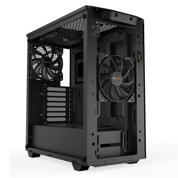 be quiet! Pure Base 500DX Case, Black, Mid Tower, Tempered Glass Side Window Panels, 3 x Pure Wings 2 140mm Black PWM Fans Included - IT Supplies Ltd