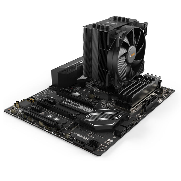 be quiet! Pure Rock 2 Black Fan CPU Cooler, Universal Socket, Pure Wings 2 120mm PWM Black Cooling Fan, 1500RPM - IT Supplies Ltd