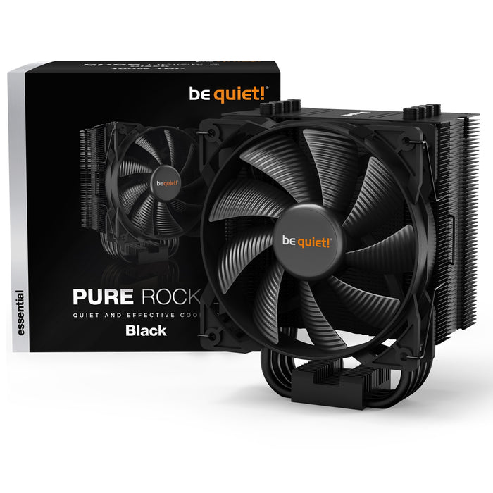 be quiet! Pure Rock 2 Black Fan CPU Cooler, Universal Socket, Pure Wings 2 120mm PWM Black Cooling Fan, 1500RPM - IT Supplies Ltd