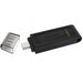 Kingston DT70/256GB DataTraveler 256GB USB Flash Drive, USB 3.2, USB-C, Gen1, 80MB/s, Cap Design, Black, - IT Supplies Ltd