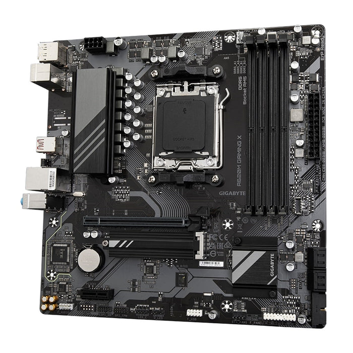 Gigabyte A620M GAMING X DDRR5 Motherboard, AMD Socket AM5, 1x PCIe 4.0 x16, 1x PCIe 4.0 x4 M.2, GbE LAN, DisplayPort, HDMI, Q-Flash Plus - IT Supplies Ltd