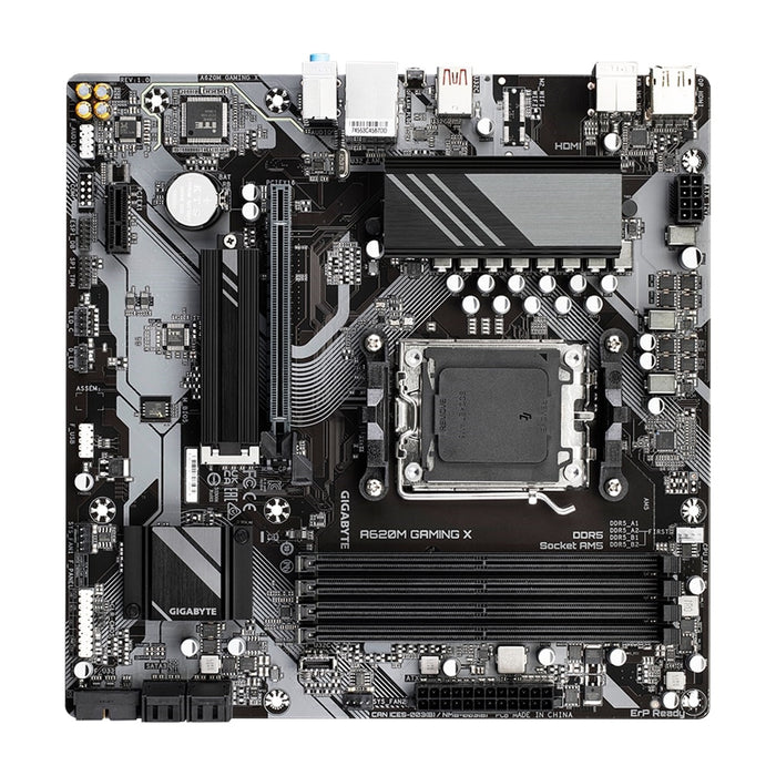 Gigabyte A620M GAMING X DDRR5 Motherboard, AMD Socket AM5, 1x PCIe 4.0 x16, 1x PCIe 4.0 x4 M.2, GbE LAN, DisplayPort, HDMI, Q-Flash Plus - IT Supplies Ltd