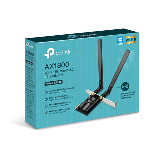 TP-Link Archer TX20E AX1800 Dual Band Wi-Fi 6 Bluetooth 5.2 PCI Express Adapter - IT Supplies Ltd