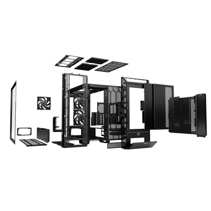 be quiet! Dark Base Pro 901 Full Tower Gaming PC Case, Black, 4x USB 3.2 Type A, Interchangeable top cover and front panel, 3x Silent Wings 4 PWM fans, Subtle ARGB lighting in the front and the PSU Shroud - IT Supplies Ltd