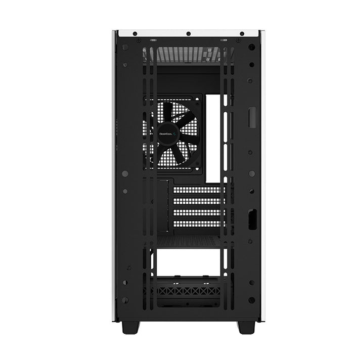 DeepCool CH370 WH, White, Mini Tower Chassis w/ Tempered Glass Window, 1x 120mm Fan, 2x USB 3.0, mATX/mITX