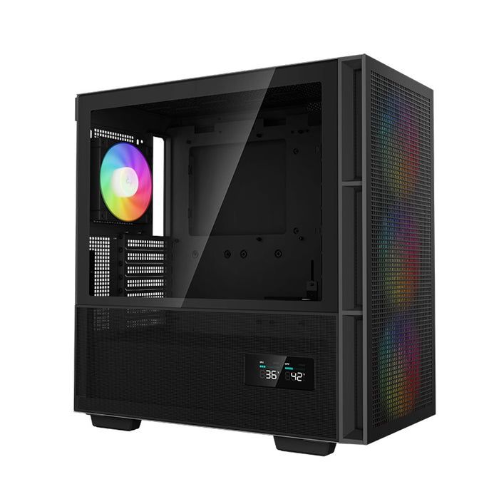 DeepCool CH560 Digital, Black, Mid Tower Gaming Case, Tempered Glass, 4x ARGB Fans, E-ATX/ATX/MicroATX - IT Supplies Ltd