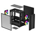 DeepCool CC360 ARGB, Black, Mini Tower Chassis w/ Tempered Glass Window, 3x 120mm ARGB Fans, USB 3.0, mATX/mITX - IT Supplies Ltd