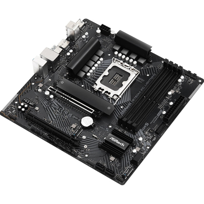 ASRock B760M PG LIGHTNING Motherboard, Intel Socket 1700, Supports 12th/13th Gen, DDR5 - IT Supplies Ltd