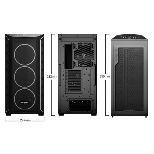 be quiet! Shadow Base 800 FX Black Mid Tower Chassis, Addressable RGB LEDs, 4x 140mm Fans, mITX/mATX/ATX/EATX - IT Supplies Ltd