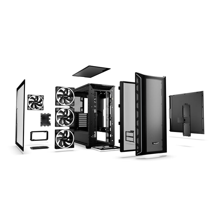 be quiet! Shadow Base 800 FX Black Mid Tower Chassis, Addressable RGB LEDs, 4x 140mm Fans, mITX/mATX/ATX/EATX - IT Supplies Ltd