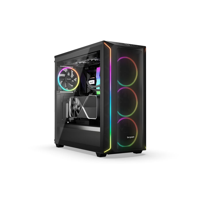 be quiet! Shadow Base 800 FX Black Mid Tower Chassis, Addressable RGB LEDs, 4x 140mm Fans, mITX/mATX/ATX/EATX - IT Supplies Ltd