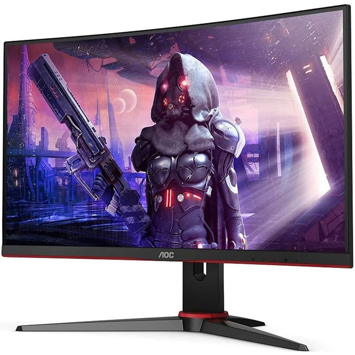 AOC C24G2AE/BK 24 Inch Curved Full HD VA Monitor, 165Hz, 1ms, DisplayPort, HDMI, VGA, Speakers, AMD FreeSync - IT Supplies Ltd