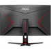 AOC C24G2AE/BK 24 Inch Curved Full HD VA Monitor, 165Hz, 1ms, DisplayPort, HDMI, VGA, Speakers, AMD FreeSync - IT Supplies Ltd