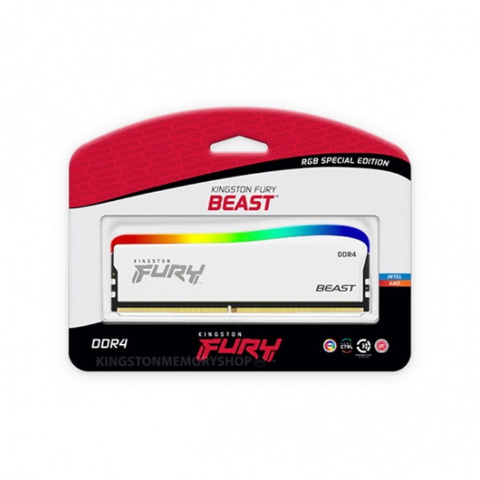 Kingston FURY Beast 16GB (2 x 8GB), DDR4, 3200 MHz, Single-rank Memory, DIMM, RGB - IT Supplies Ltd