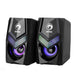 Marvo Scorpion SG-118 Gaming Speakers, Stereo Sound, USB Powered, 7 Colour RGB Lighting, 6w, 3.5mm Input, Black - IT Supplies Ltd