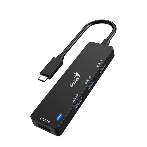 Genius 4 Port USB-C Hub, 4 x USB 3.0 Type-A (F) Ports, Plug and Play Installation - IT Supplies Ltd