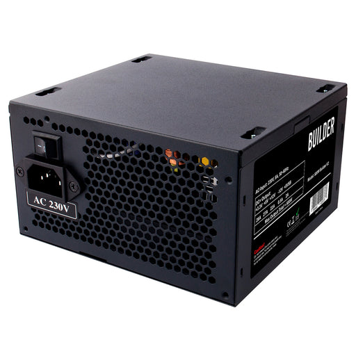 Builder Series 500W PSU with 12cm Cooling Fan - Black Edition, High-Efficiency PFC Certified CE Compliant - IT Supplies Ltd