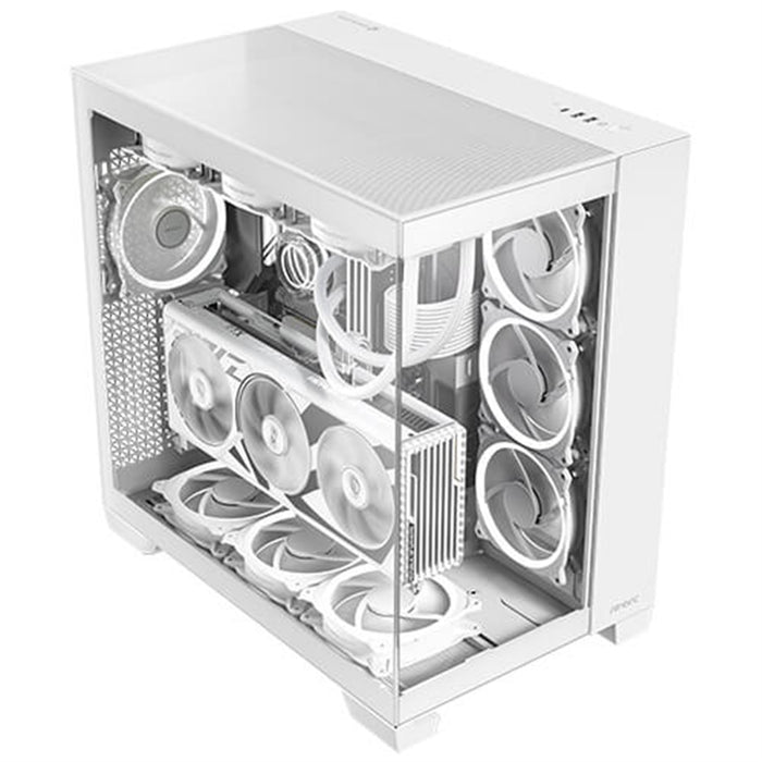 ANTEC C8 Case, Gaming, White, Mid Tower, 2 x USB 3.0 / 1 x USB Type-C, Seamless Left and Front Tempered Glass Side Panel, E-ATX, ATX, Micro ATX, ITX - IT Supplies Ltd