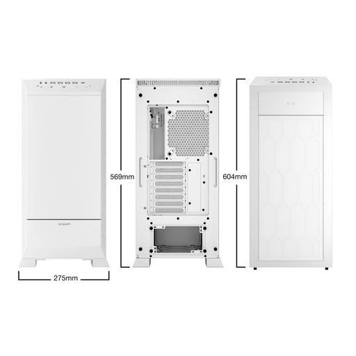 be quiet! Dark Base Pro 901 Full Tower Gaming PC Case, White, 4x USB 3.2 Type A, Interchangeable Top Cover and Front Panel, Touch Sensitive I/O, 3x Silent Wings 4 PWM Fans, ARGB Lighting - IT Supplies Ltd