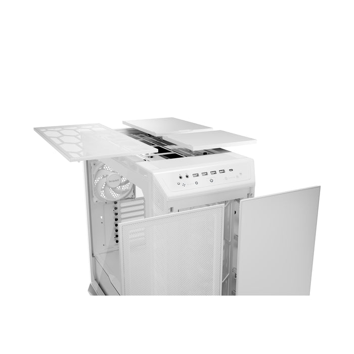 be quiet! Dark Base Pro 901 Full Tower Gaming PC Case, White, 4x USB 3.2 Type A, Interchangeable Top Cover and Front Panel, Touch Sensitive I/O, 3x Silent Wings 4 PWM Fans, ARGB Lighting - IT Supplies Ltd