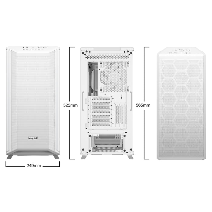 be quiet! Dark Base 701 Full Tower Gaming PC Case, White, 3 pre-installed Silent Wings 4 140mm PWM high-speed fans, ARGB lighting with integrated ARGB controller - IT Supplies Ltd