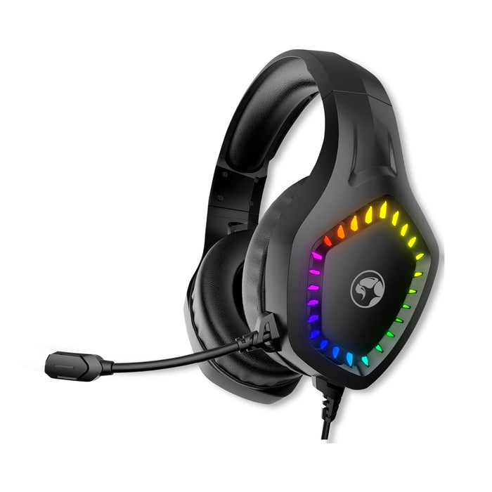 Marvo Scorpion H8360 Gaming Headphones, USB and 3.5mm, RGB Gaming Headset - PC, Xbox, Switch, PS5 and PS4 Compatible, Professional 40mm Audio Drivers, Omnidirectional Mic - IT Supplies Ltd