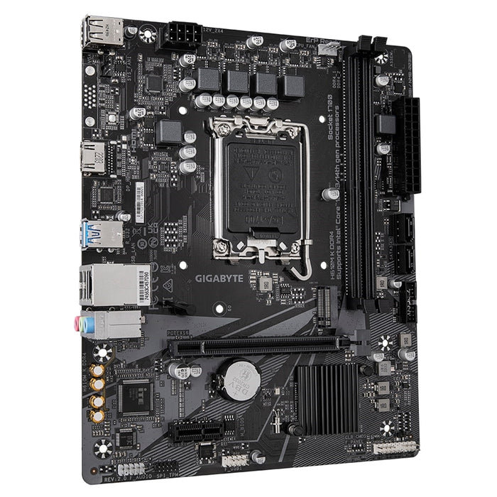 Gigabyte H610M K DDR4 Ultra Durable Intel 1700 Socket Motherboard, Micro-ATX, 2x DDR4 Slots, 1x M.2 Socket, 1x HDMI Port - IT Supplies Ltd