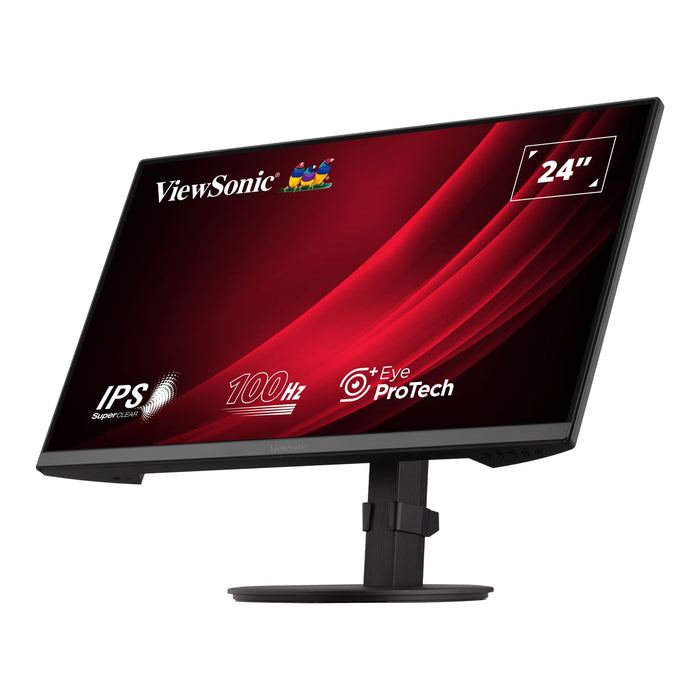 Viewsonic VA2408-HDJ 24 Inch IPS Monitor, Full HD, 100Hz, 5ms, VGA, HDMI, Display Port, Height Adjust, Pivot, Swivel, Int PSU, VESA - IT Supplies Ltd