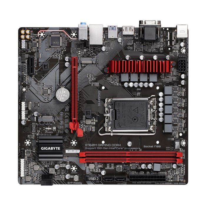 Gigabyte B760M GAMING DDR4 Intel 1700 Socket Motherboard, Micro-ATX, 2x DDR4 Slots, 2x M.2 Sockets, 1x USB-C Port, 1x D-Sub / 1x Display Port 1.2 / 1x HDMI Port - IT Supplies Ltd