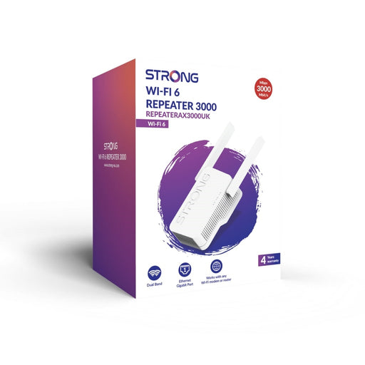 Strong REPEATERAX3000UK AX3000 WI-FI Range Extender/Repeater - IT Supplies Ltd