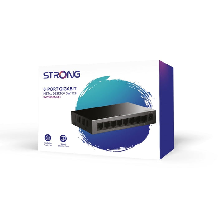 Strong SW8000MUK 8 Port Gigabit Switch (Metal) - IT Supplies Ltd