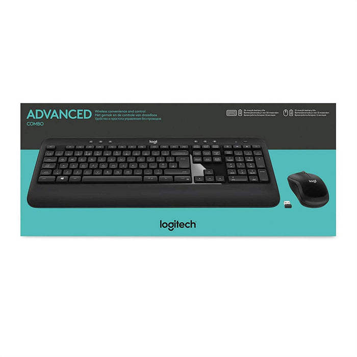 Logitech K540e Advanced Combo Wireless Keyboard and 3 Button Ambidextrous Scroll Mouse Unified Nano USB - IT Supplies Ltd