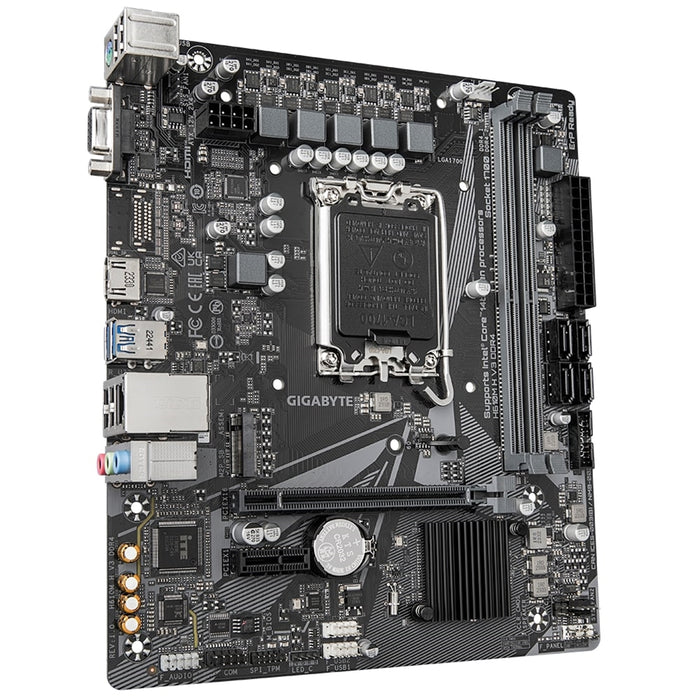 Gigabyte H610M H V3 DDR4 Intel 1700 Socket Motherboard, Micro-ATX, 2x DDR4 Slots, 1x M.2 Socket, 1x D-Sub / 1x HDMI Port - IT Supplies Ltd