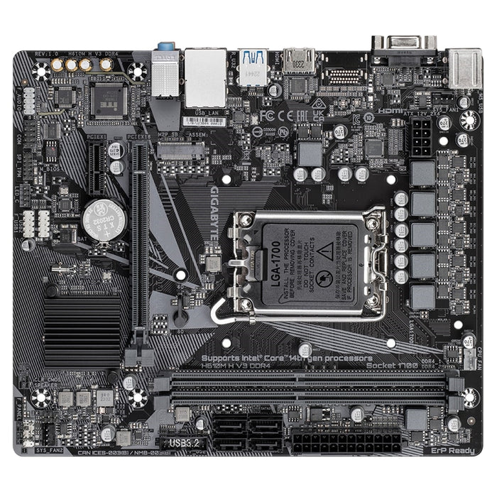 Gigabyte H610M H V3 DDR4 Intel 1700 Socket Motherboard, Micro-ATX, 2x DDR4 Slots, 1x M.2 Socket, 1x D-Sub / 1x HDMI Port - IT Supplies Ltd