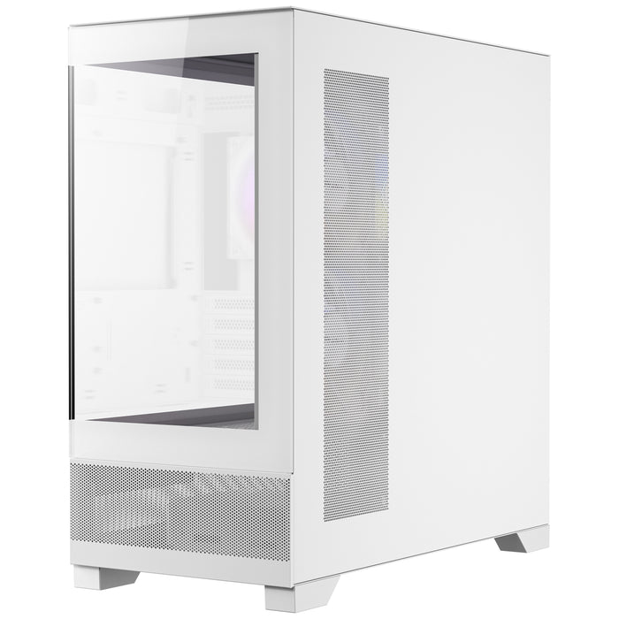 ANTEC CX500M Micro Tower Gaming Case, White, 2 x USB 3.0 / 1 x USB Type-C, Tempered Glass Side Panel, Micro-ATX/ITX - IT Supplies Ltd