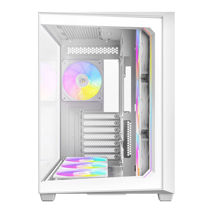 ANTEC Constellation C5 White ARGB Case, 270° Full-view tempered glass, Dual Chamber, Support back-connect motherboards, 7 x ARGB PWM fans with built-in fan controller, ATX, Micro-ATX, ITX - IT Supplies Ltd