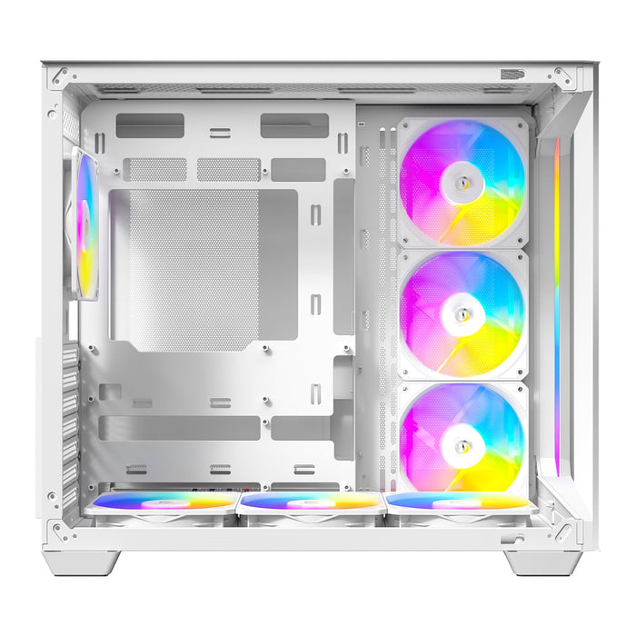 ANTEC Constellation C5 White ARGB Case, 270° Full-view tempered glass, Dual Chamber, Support back-connect motherboards, 7 x ARGB PWM fans with built-in fan controller, ATX, Micro-ATX, ITX - IT Supplies Ltd