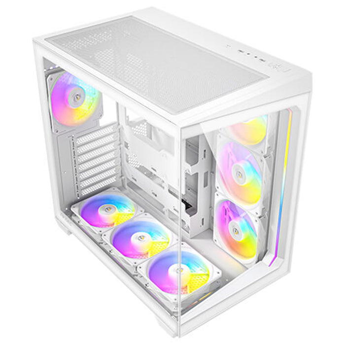 ANTEC Constellation C5 White ARGB Case, 270° Full-view tempered glass, Dual Chamber, Support back-connect motherboards, 7 x ARGB PWM fans with built-in fan controller, ATX, Micro-ATX, ITX - IT Supplies Ltd