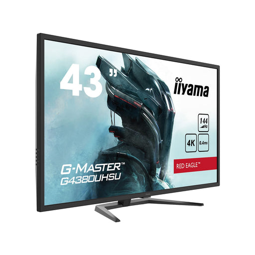 iiyama G-Master G4380UHSU-B1 Red Eagle 43 Inch 4K Gaming Monitor, Black, VA panel, 144hz, 0.4ms, FreeSync, HDMI, DisplayPort, USB Hub, Int PSU, Speakers, VESA - IT Supplies Ltd