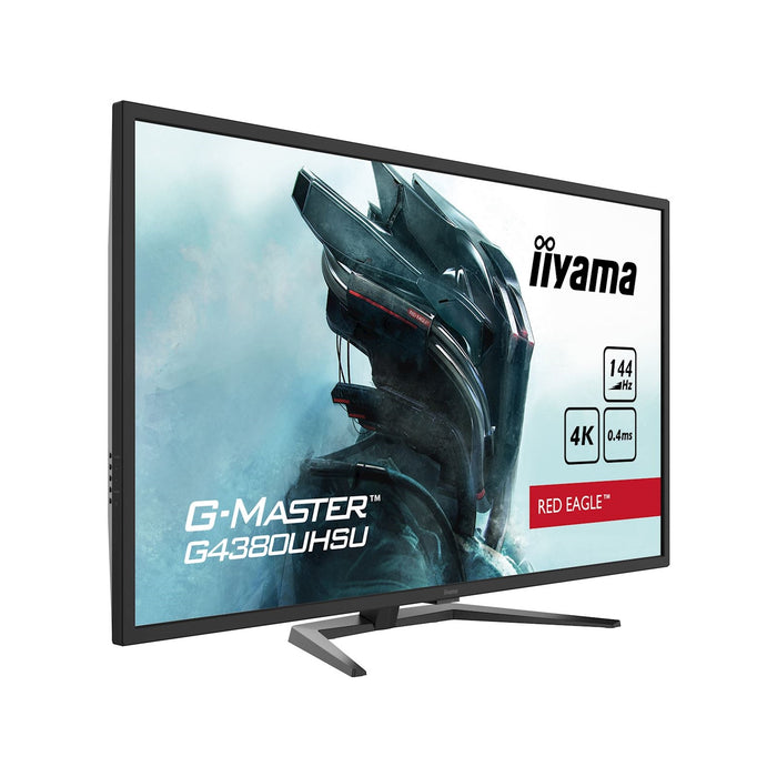 iiyama G-Master G4380UHSU-B1 Red Eagle 43 Inch 4K Gaming Monitor, Black, VA panel, 144hz, 0.4ms, FreeSync, HDMI, DisplayPort, USB Hub, Int PSU, Speakers, VESA - IT Supplies Ltd