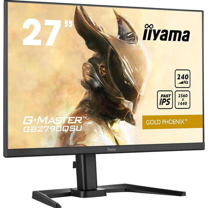 iiyama G-MASTER Gold Phoenix GB2790QSU-B5 27 inch IPS Gaming Monitor, QHD, 1ms, HDMI, DisplayPort, USB Hub, Freesync, 240Hz, Speakers, Black, Internal PSU, VESA, Height Adjustable - IT Supplies Ltd