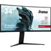 iiyama G-Master GCB3480WQSU-B1 34 Inch Red Eagle Ultra Wide Curved Gaming Monitor, Black, 3440x1440, 0.4ms, 180hz, FreeSync, HDMI, Display Port, USB Hub, Speakers, Int PSU, Height Adjustable, VESA - IT Supplies Ltd