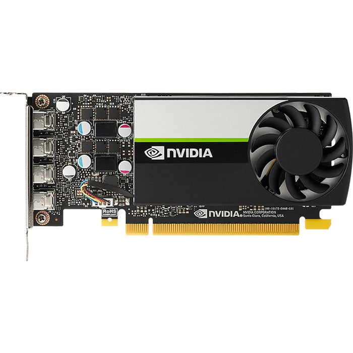 PNY NVIDIA Professional T1000 Retail Graphics Card, 8GB GDDR6, 896 CUDA Cores, 2.5 MHz TFLOPS, Single Fan Low Profile, 4x mini-DisplayPorts