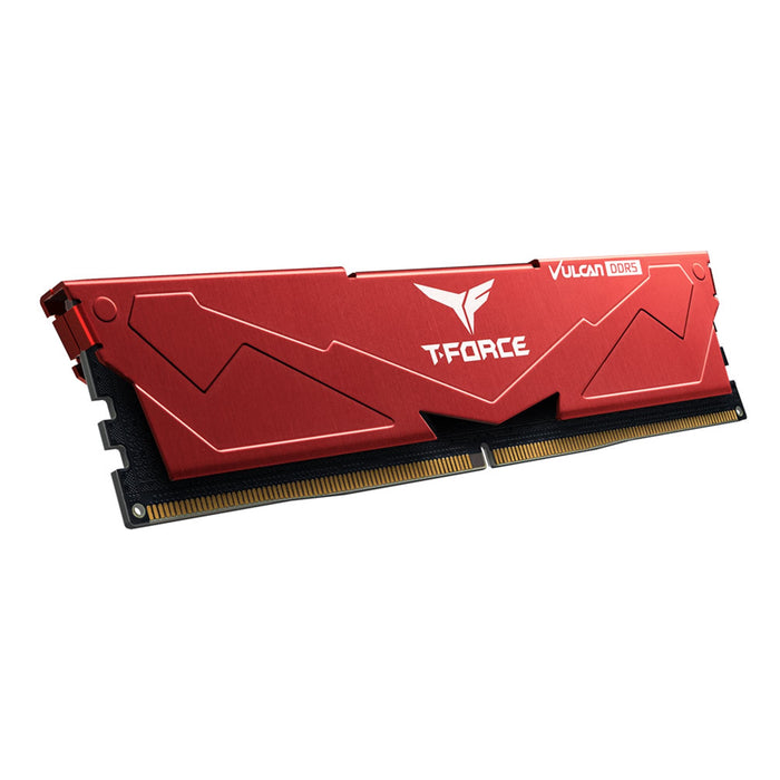 Team T-Force Vulcan FLRD532G5200HC40CDC01 32GB (2x16GB) System Memory, 5200MHz, CL40, DDR5 Kit, Red - IT Supplies Ltd