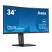 iiyama Prolite XCB3494WQSN-B5 34 inch Curved Monitor, USB-C Dock, RJ45 (LAN), KVM Switch, UWQHD, 0.4ms, HDMI, DisplayPort, USB-Hub, USB-C, 120Hz, Speakers, Black, Internal PSU, VESA, Height Adjust, Pivot - IT Supplies Ltd